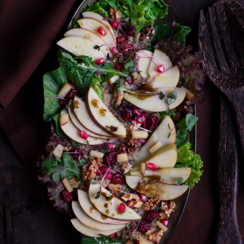 Apple Walnut Salad | Easy healthy apple salad recipe