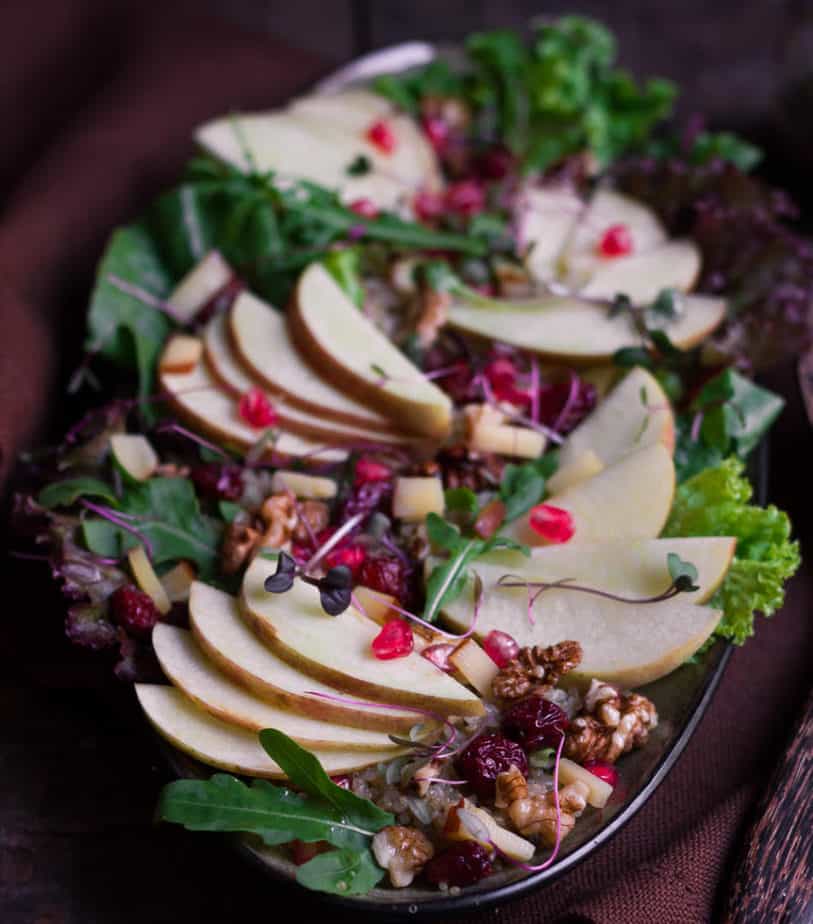 Apple Walnut Salad | Easy healthy apple salad recipe