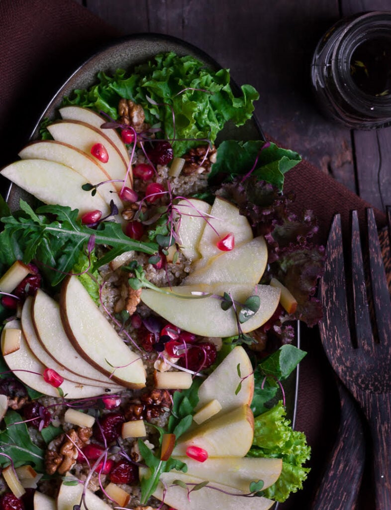 Apple Walnut Salad | Easy healthy apple salad recipe