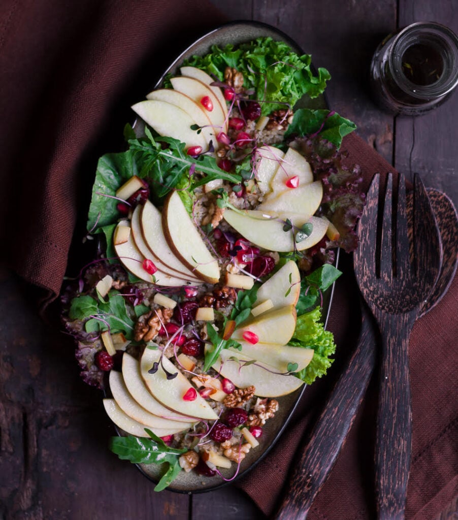 Apple Walnut Salad | Easy healthy apple salad recipe