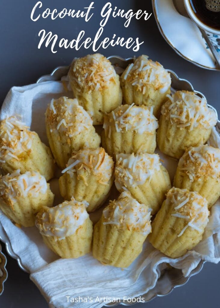 Coconut Ginger Madeleines | Easy vegen coconut madeleines recipe