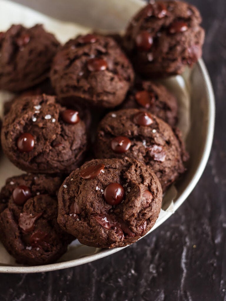 Eggless Double Chocolate Chip Cookies | Easy cookie recipe