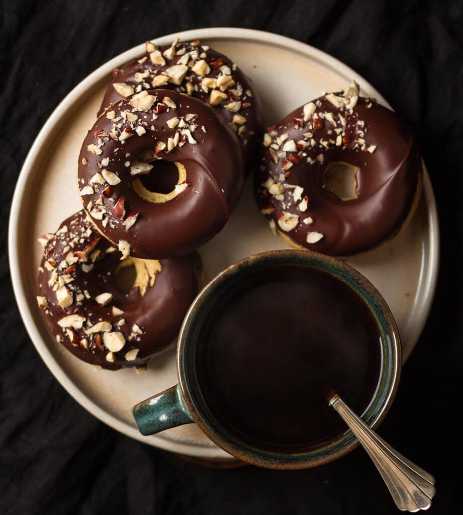 Vegan Pumpkin donuts | Easy eggless baked donuts recipe