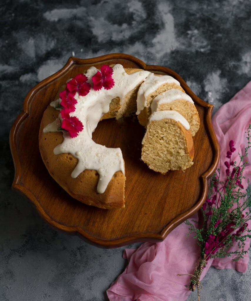 Cream Cheese Pound Cake | Eggless Cream Cheese Pound Cake Recipe