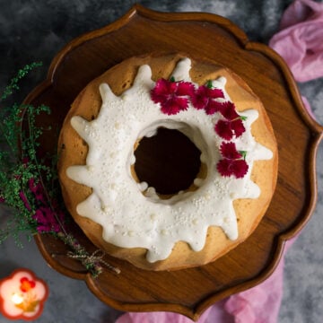 Cream Cheese Pound Cake | Eggless Cream Cheese Pound Cake Recipe