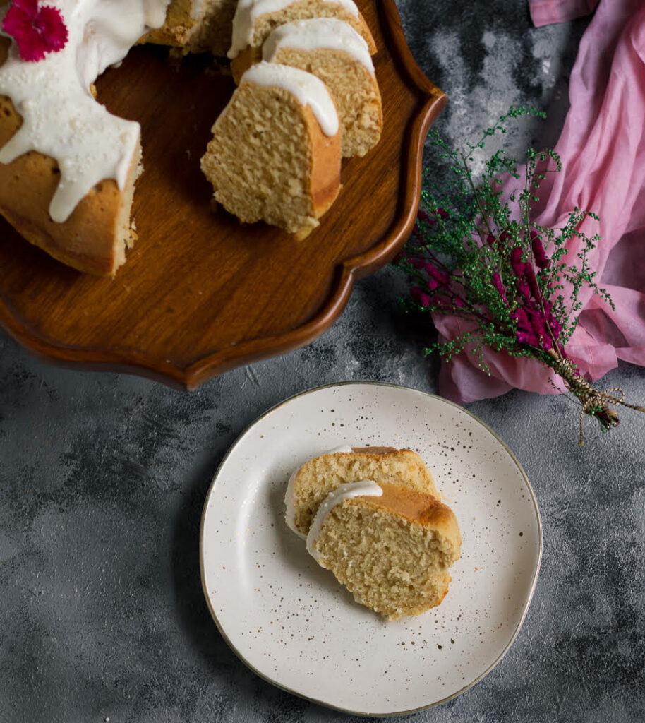 Cream Cheese Pound Cake | Eggless Cream Cheese Pound Cake Recipe