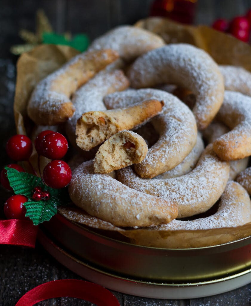 Lemon Crescent Cookies | Eggless Crescent Cookies