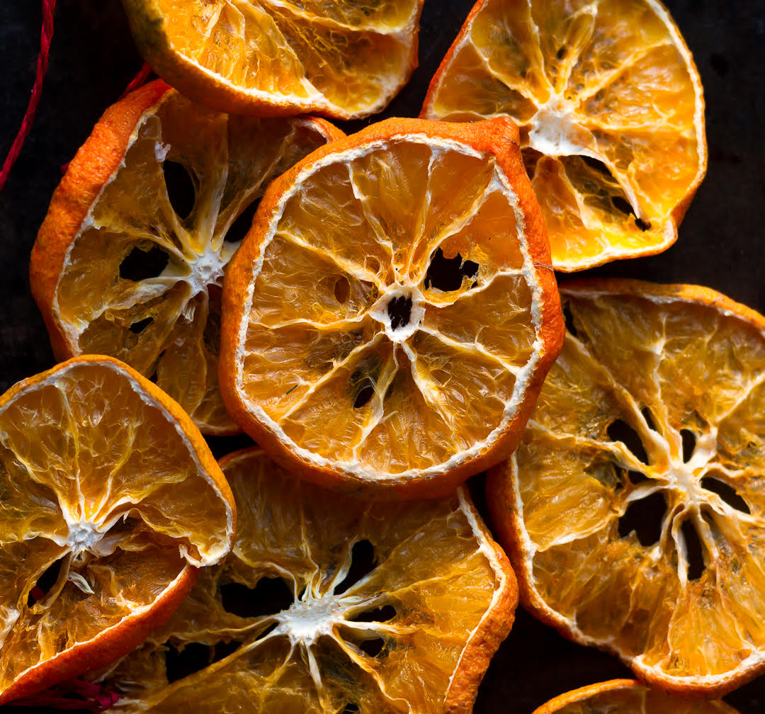 Dried Oranges Closeup