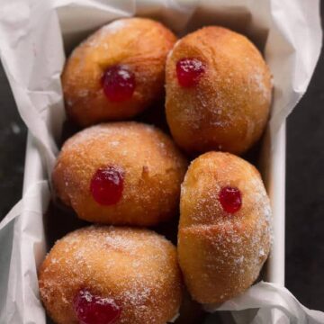 Strawberry Jam Donuts | Vegan Jam Donuts Recipe