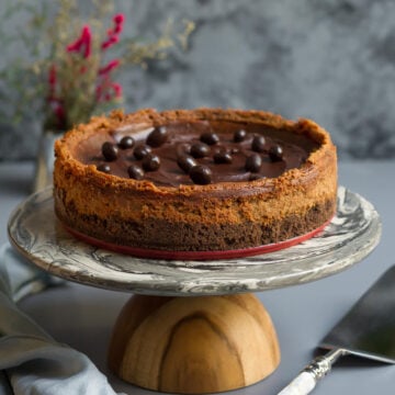 Espresso Cheesecake | Eggless Coffee Cheesecake Recipe