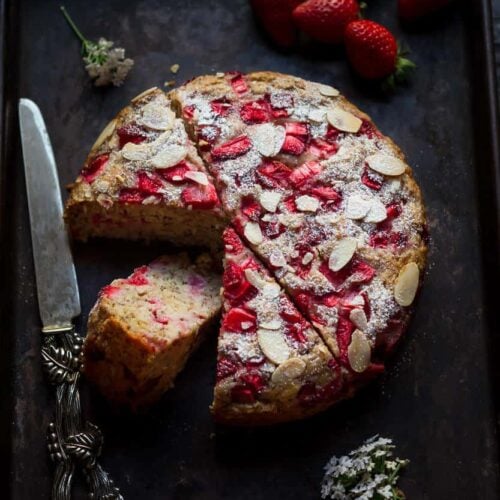 Strawberry Jam Cake | Eggless strawberry chia cake