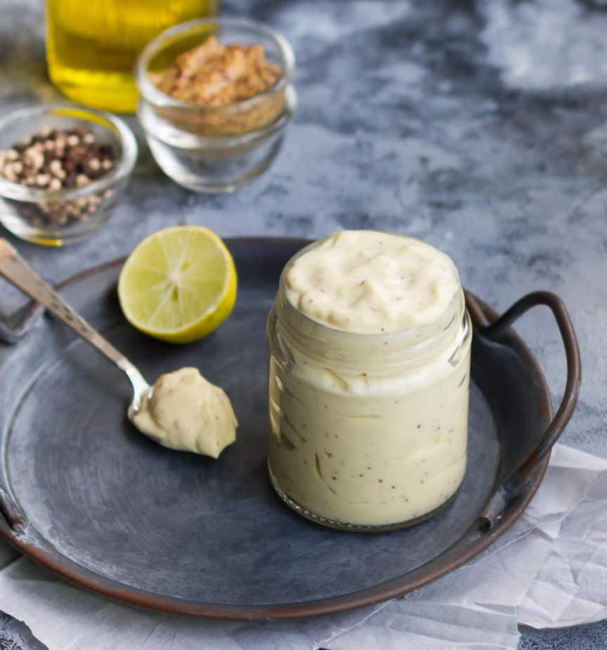 Homemade Vegan Mayonnaise | Easy eggless mayonnaise recipe