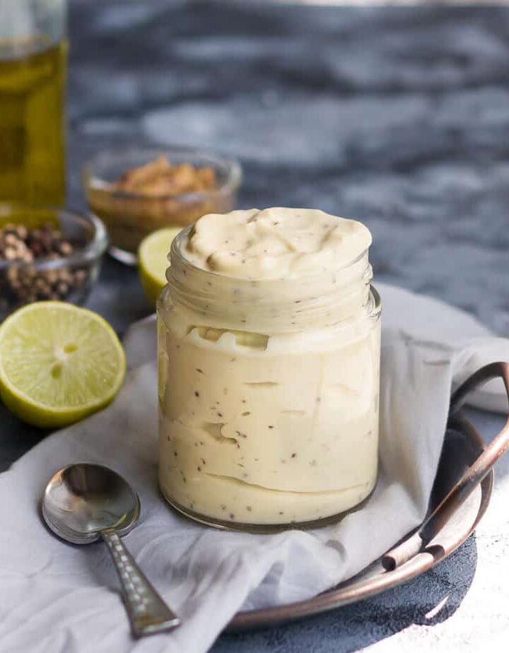 Homemade Vegan Mayonnaise | Easy eggless mayonnaise recipe