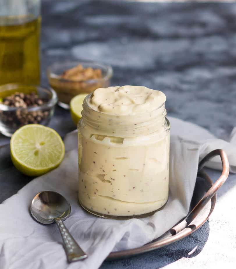 Homemade Vegan Mayonnaise - Eggless Mayonnaise Recipe