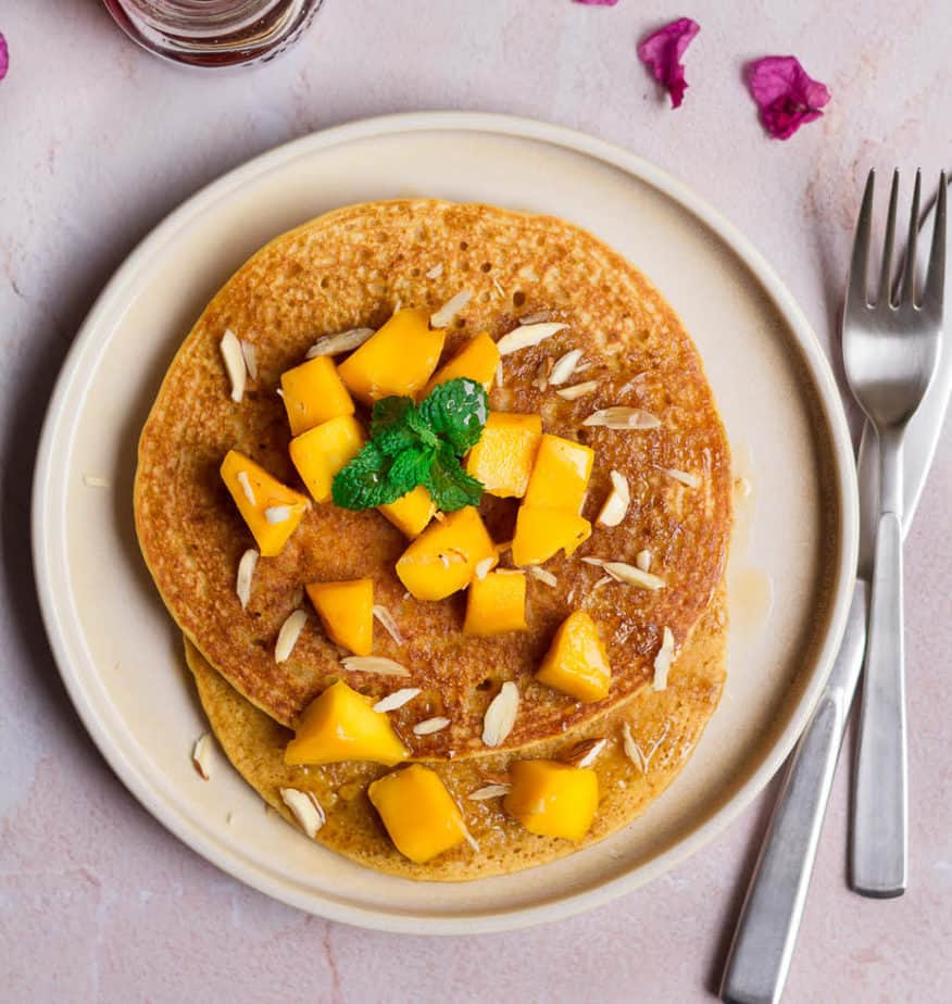 Mango Pancake | Easy vegan mango pancake recipe
