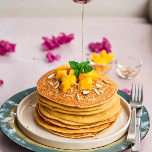 Mango Pancake | Easy vegan mango pancake recipe