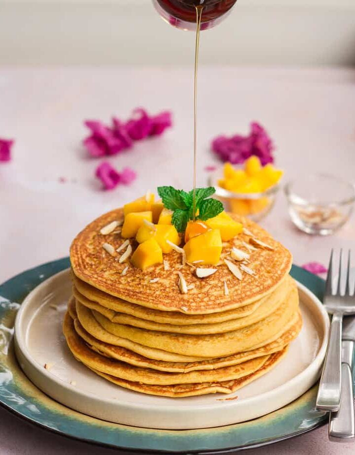 Mango Pancake | Easy vegan mango pancake recipe