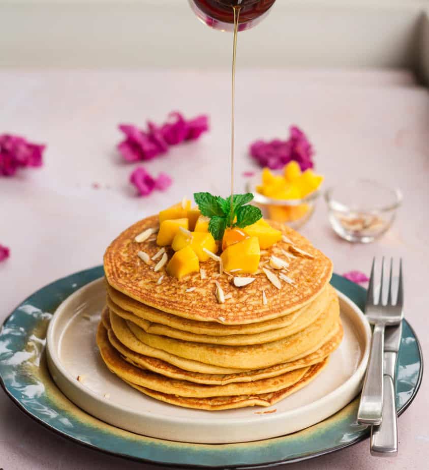 Mango Pancake | Easy vegan mango pancake recipe