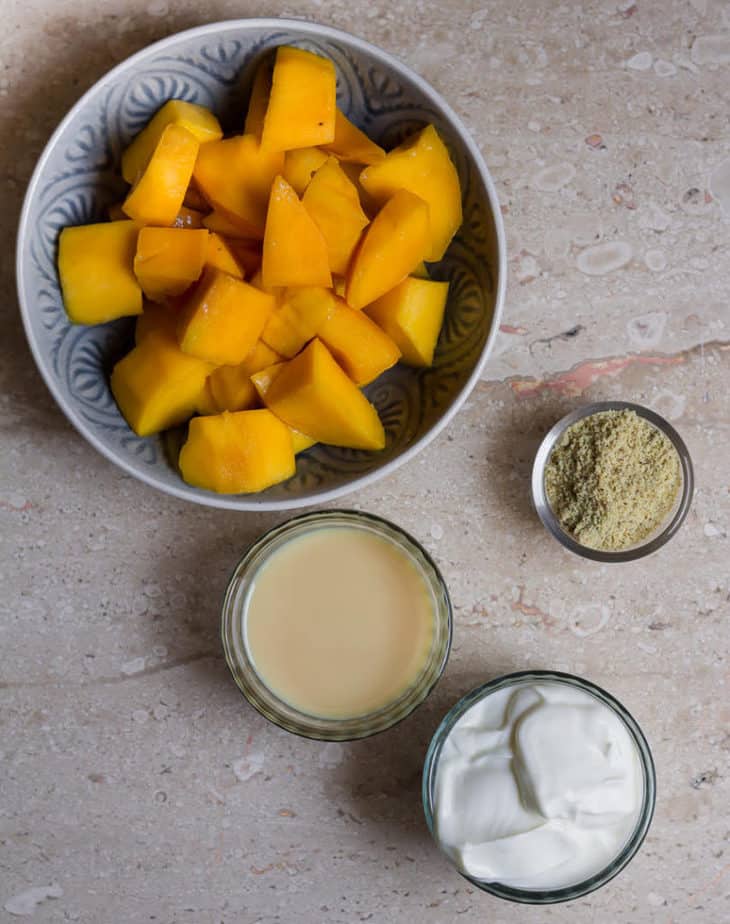 Ingredients for Mango Thandai Popsicles | Easy mango popsicles recipe with Thandai flavors