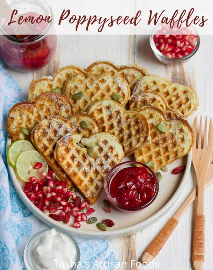 Lemon Poppyseed Waffles | Vegan lemon poppyseed waffles recipe