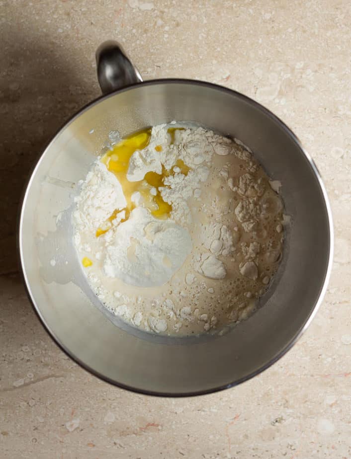 Combine ingredients for making Cheesy Garlic Bread | easy Cheese Garlic Bread Recipe