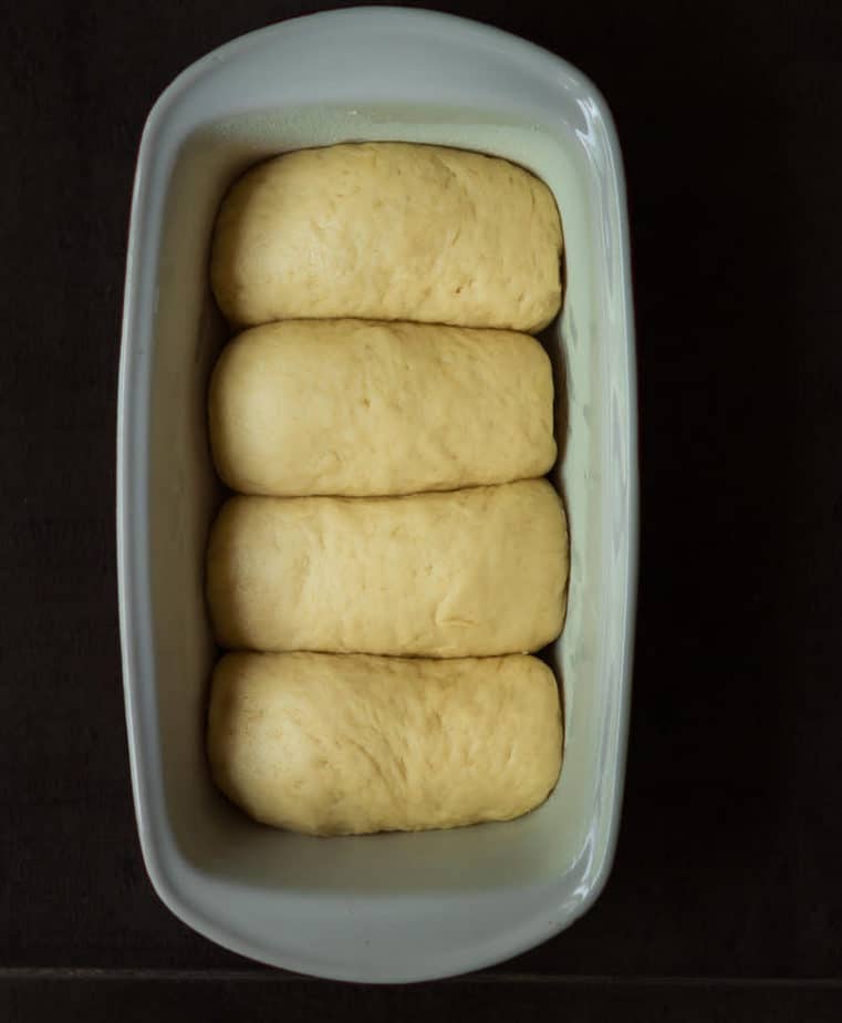 Shaped dough for Eggless Brioche | easy eggless brioche loaf recipe