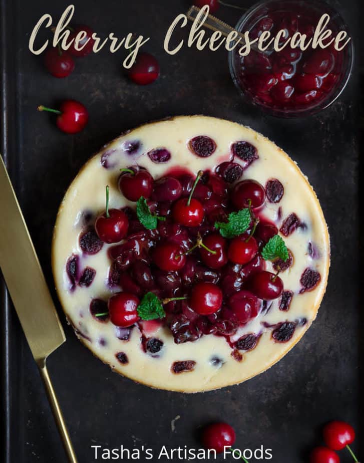 Cherry Cheesecake | Easy cherry cheesecake recipe with cherry sauce