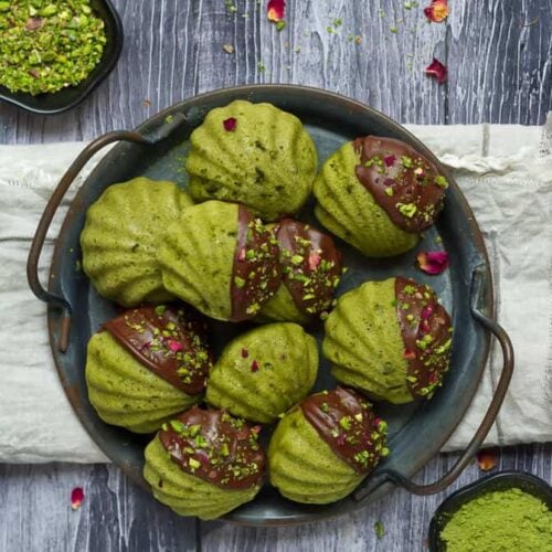 Matcha Pistachio Madeleines | Vegan Matcha Madeleines Recipe