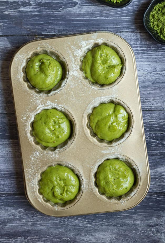 Matcha Pistachio Madeleines  |  Vegan Matcha Madeleines Recipe