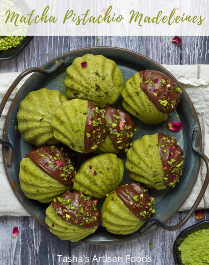 Matcha Pistachio Madeleines  |  Vegan Matcha Madeleines Recipe