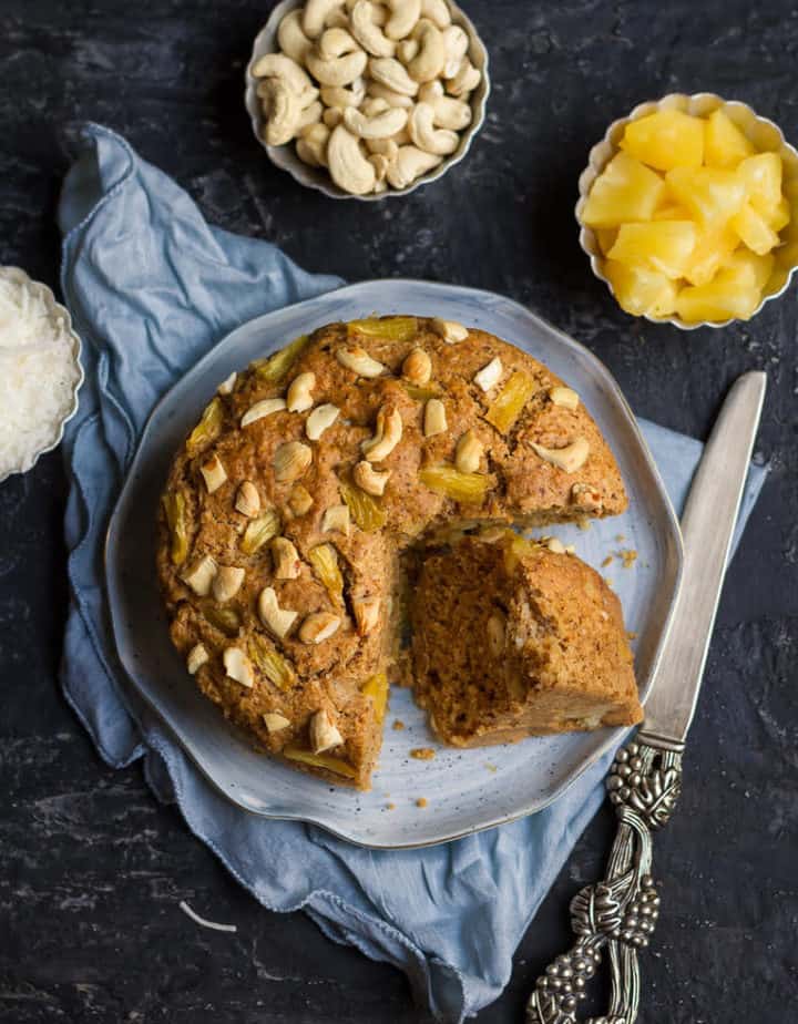 Coconut Pineapple Cake |  Easy Vegan Coconut Pineapple Cake