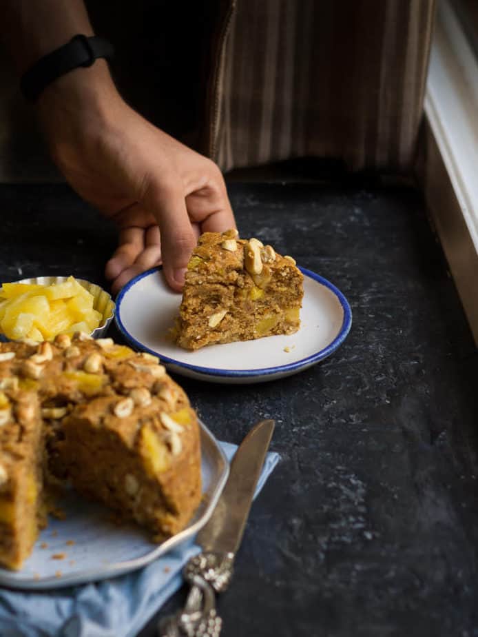 Coconut Pineapple Cake |  Easy Vegan Coconut Pineapple Cake