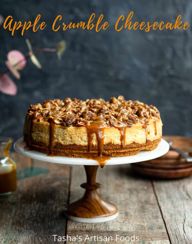 Apple Crumble Cheesecake | Eggless Apple cheesecake with Crumble