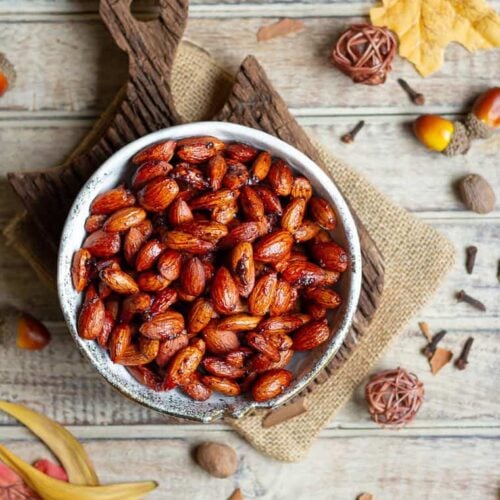 Pumpkin Pie Spiced Almonds | Pumpkin Spiced Roasted Almonds