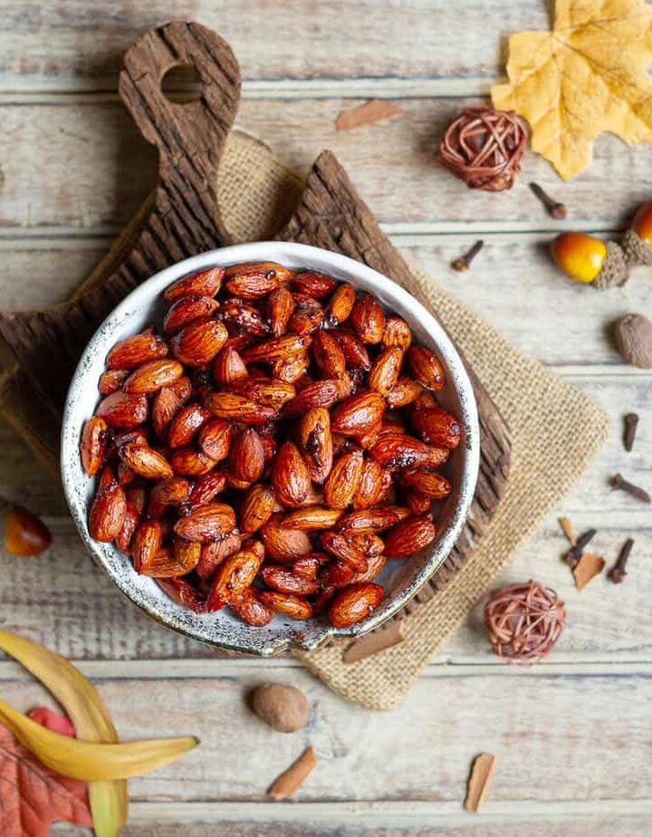 Pumpkin Pie Spiced Almonds | Pumpkin Spiced Roasted Almonds