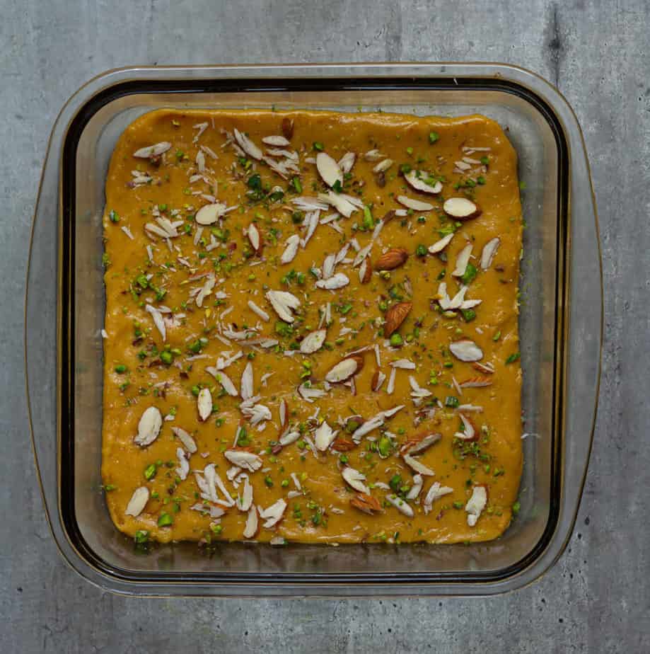 Besan Burfi with Condensed Milk | Besan Burfi with Milkmaid