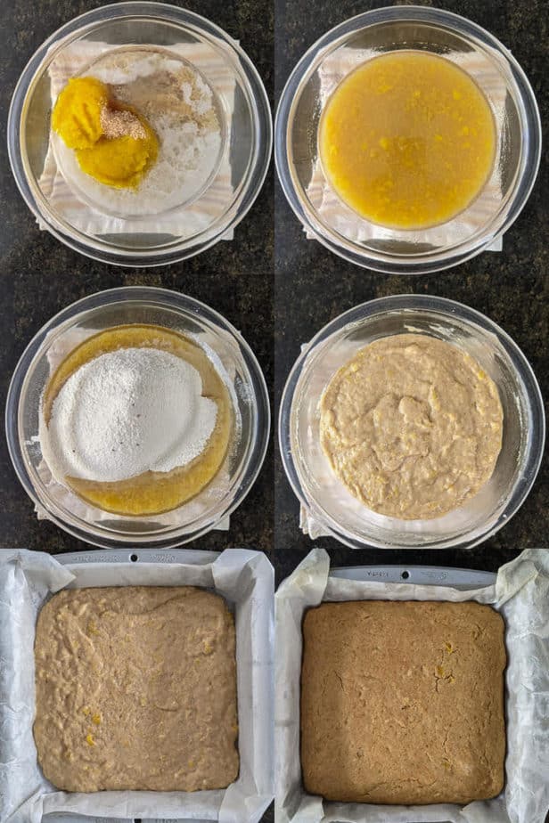 STeps for making Pumpkin Sheet Cake | Easy Eggless One-Bowl Pumpkin Sheet Cake