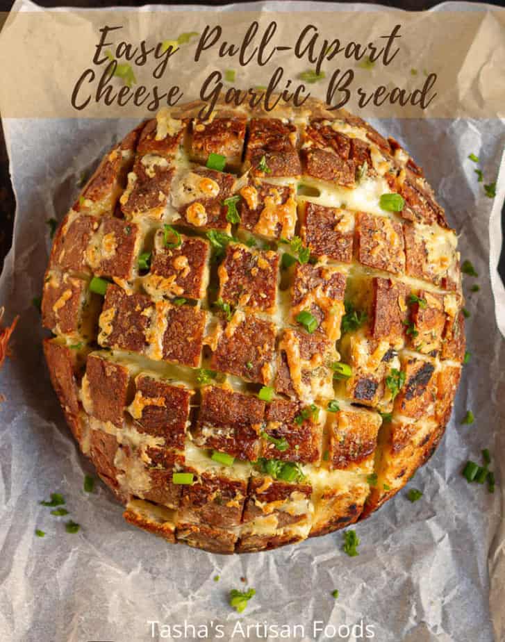 Easy Pull-Apart Cheese Garlic Bread | Cheesy Garlic Pull- Apart Bread PIN