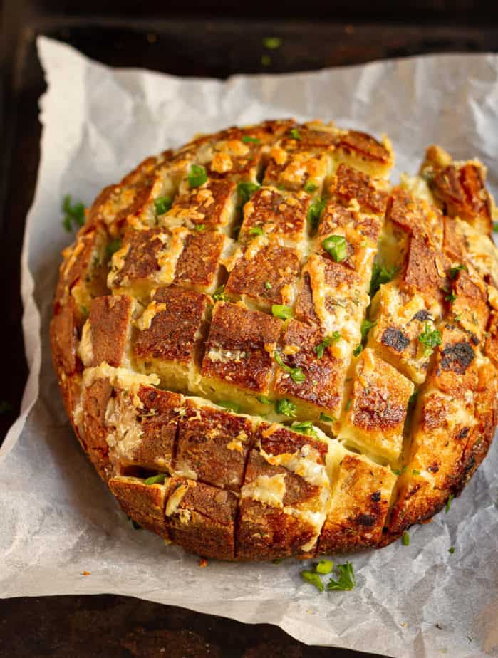 Easy Pull-Apart Cheese Garlic Bread | Cheesy Garlic Pull- Apart Bread