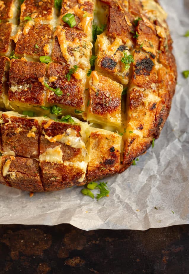 Easy Pull-Apart Cheese Garlic Bread | Cheesy Garlic Pull- Apart Bread