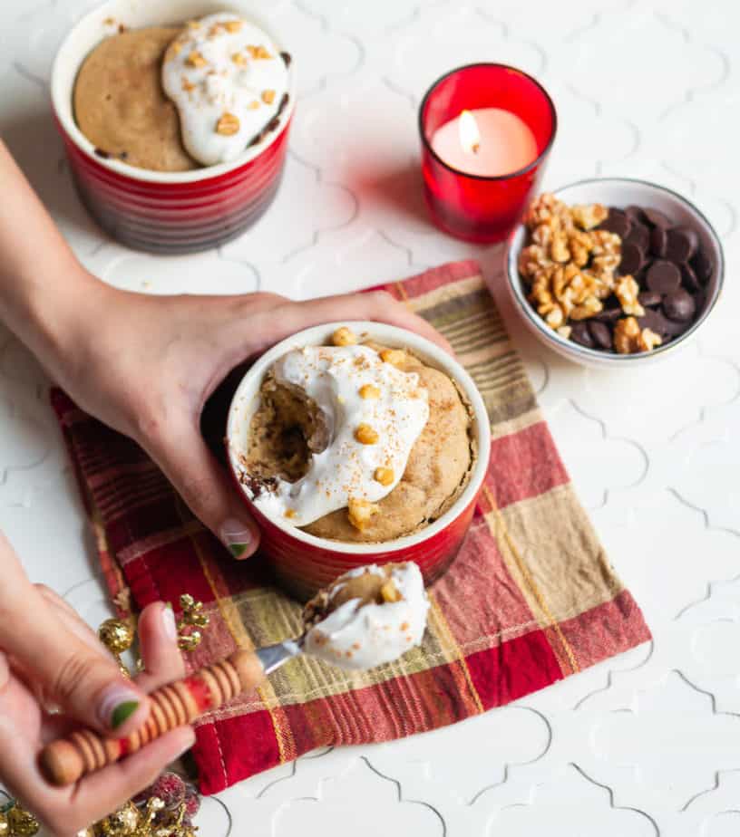 Gingerbread Mug Cake | Easy Eggless Holiday Mug Cake Recipe 