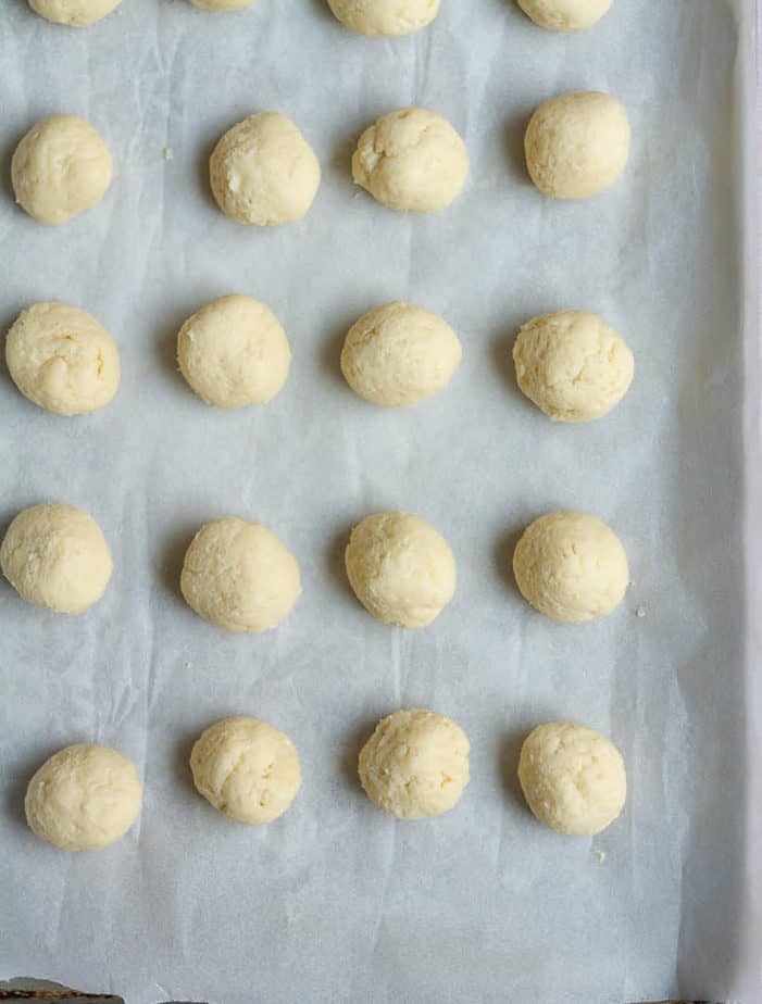 Dough balls ready for baking