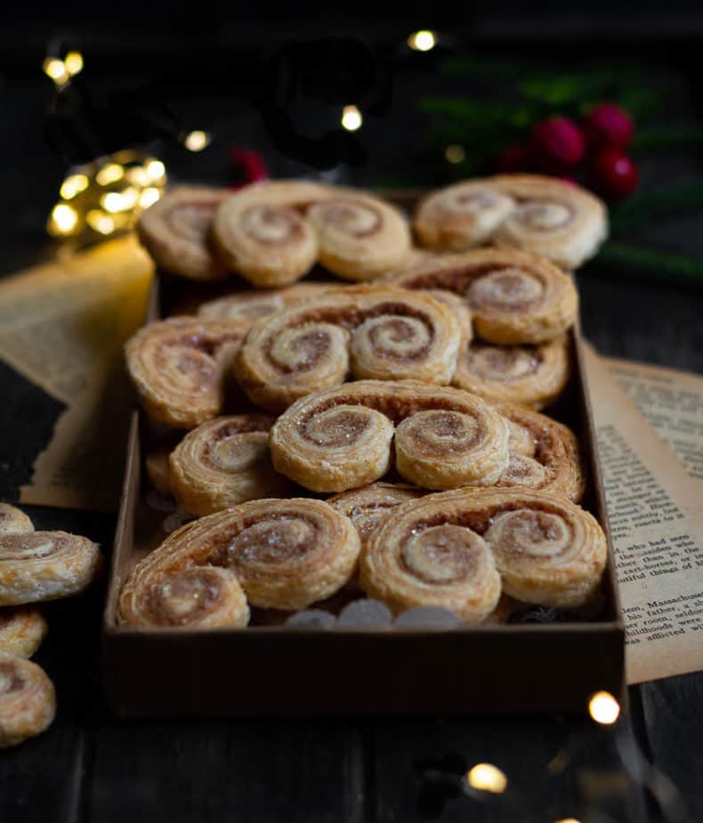 French Hearts Recipe | 3 ingredient French Palmier Cookies Recipe