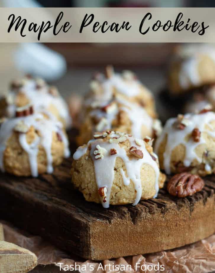 Maple Pecan Cookies | Eggless Pecan Cookies | Butter pecan Cookies