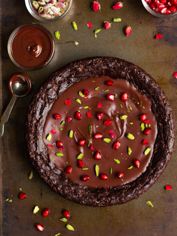 Chocolate Chickpea Cake | Eggless Chocolate Cake with Chickpea Flour | Glutenfree Chocolate Cake