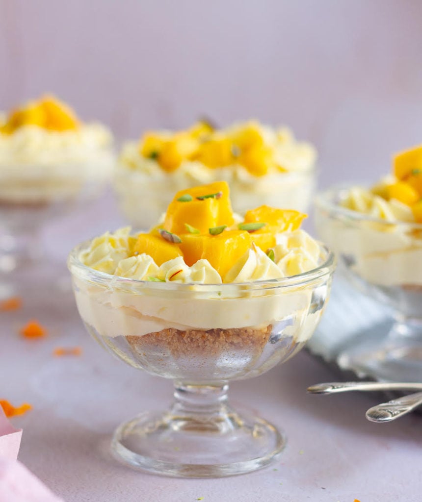 No-Bake Mango Cheesecake