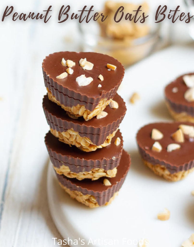 Peanut Butter Oats Bites | Peanut Butter Chocolate Oats Cups PIN