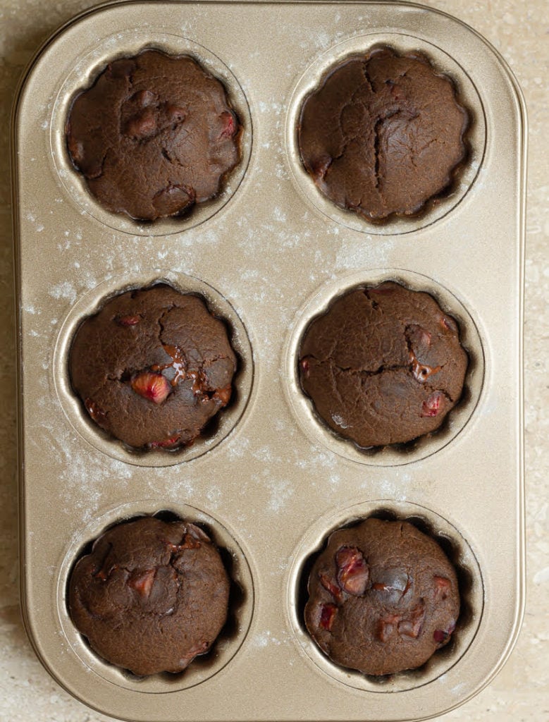 Ready baked Chocolate Cherry Madeleines | Eggless Chocolate Madeleines with cherries