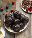 Chocolate Cherry Madeleines | Eggless Chocolate Madeleines with cherries