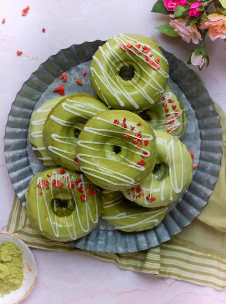 The Best Matcha Donuts | Baked Matcha Donuts